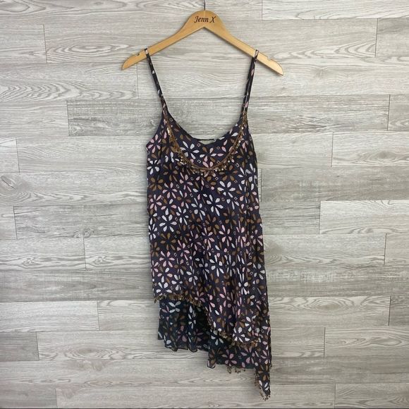 Free People One Sequin boho Asymmetric Layer Dress - Picture 1 of 9